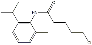 5-chloro-N-[2-methyl-6-(propan-2-yl)phenyl]pentanamide 结构式