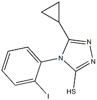 5-cyclopropyl-4-(2-iodophenyl)-4H-1,2,4-triazole-3-thiol 结构式