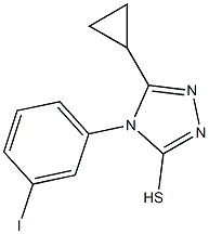 5-cyclopropyl-4-(3-iodophenyl)-4H-1,2,4-triazole-3-thiol 结构式