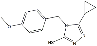 5-cyclopropyl-4-[(4-methoxyphenyl)methyl]-4H-1,2,4-triazole-3-thiol 结构式