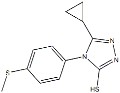 5-cyclopropyl-4-[4-(methylsulfanyl)phenyl]-4H-1,2,4-triazole-3-thiol 结构式