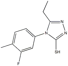 5-ethyl-4-(3-fluoro-4-methylphenyl)-4H-1,2,4-triazole-3-thiol 结构式