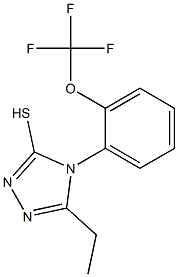 5-ethyl-4-[2-(trifluoromethoxy)phenyl]-4H-1,2,4-triazole-3-thiol 结构式