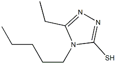 5-ethyl-4-pentyl-4H-1,2,4-triazole-3-thiol 结构式