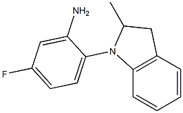 5-fluoro-2-(2-methyl-2,3-dihydro-1H-indol-1-yl)aniline 结构式