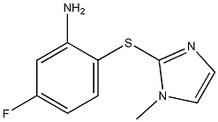 5-fluoro-2-[(1-methyl-1H-imidazol-2-yl)sulfanyl]aniline 结构式