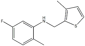 5-fluoro-2-methyl-N-[(3-methylthiophen-2-yl)methyl]aniline 结构式