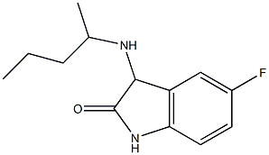 5-fluoro-3-(pentan-2-ylamino)-2,3-dihydro-1H-indol-2-one 结构式