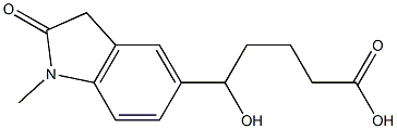 5-hydroxy-5-(1-methyl-2-oxo-2,3-dihydro-1H-indol-5-yl)pentanoic acid 结构式