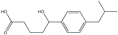 5-hydroxy-5-[4-(2-methylpropyl)phenyl]pentanoic acid 结构式