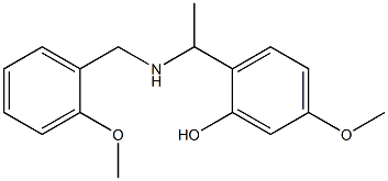 5-methoxy-2-(1-{[(2-methoxyphenyl)methyl]amino}ethyl)phenol 结构式
