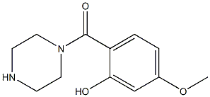 5-methoxy-2-(piperazin-1-ylcarbonyl)phenol 结构式