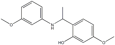 5-methoxy-2-{1-[(3-methoxyphenyl)amino]ethyl}phenol 结构式