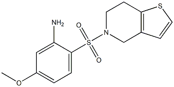 5-methoxy-2-{4H,5H,6H,7H-thieno[3,2-c]pyridine-5-sulfonyl}aniline 结构式