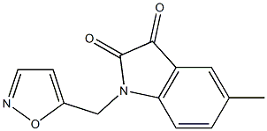 5-methyl-1-(1,2-oxazol-5-ylmethyl)-2,3-dihydro-1H-indole-2,3-dione 结构式