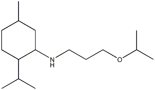 5-methyl-2-(propan-2-yl)-N-[3-(propan-2-yloxy)propyl]cyclohexan-1-amine 结构式