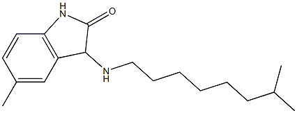 5-methyl-3-[(7-methyloctyl)amino]-2,3-dihydro-1H-indol-2-one 结构式