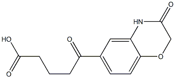 5-oxo-5-(3-oxo-3,4-dihydro-2H-1,4-benzoxazin-6-yl)pentanoic acid 结构式