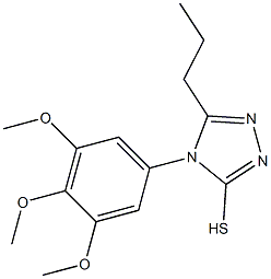 5-propyl-4-(3,4,5-trimethoxyphenyl)-4H-1,2,4-triazole-3-thiol 结构式