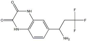 6-(1-amino-3,3,3-trifluoropropyl)-1,2,3,4-tetrahydroquinoxaline-2,3-dione 结构式