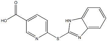 6-(1H-1,3-benzodiazol-2-ylsulfanyl)pyridine-3-carboxylic acid 结构式