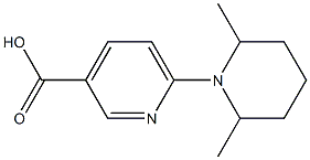 6-(2,6-dimethylpiperidin-1-yl)pyridine-3-carboxylic acid 结构式