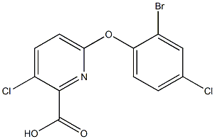 6-(2-bromo-4-chlorophenoxy)-3-chloropyridine-2-carboxylic acid 结构式