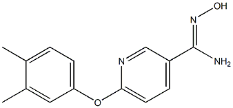 6-(3,4-dimethylphenoxy)-N'-hydroxypyridine-3-carboximidamide 结构式