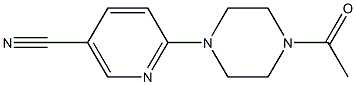 6-(4-acetylpiperazin-1-yl)nicotinonitrile 结构式