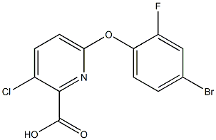 6-(4-bromo-2-fluorophenoxy)-3-chloropyridine-2-carboxylic acid 结构式