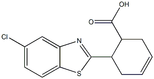 6-(5-chloro-1,3-benzothiazol-2-yl)cyclohex-3-ene-1-carboxylic acid 结构式