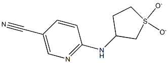 6-[(1,1-dioxidotetrahydrothien-3-yl)amino]nicotinonitrile 结构式