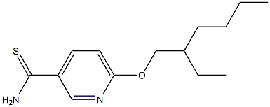 6-[(2-ethylhexyl)oxy]pyridine-3-carbothioamide 结构式