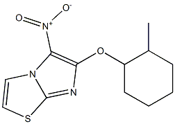 6-[(2-methylcyclohexyl)oxy]-5-nitroimidazo[2,1-b][1,3]thiazole 结构式