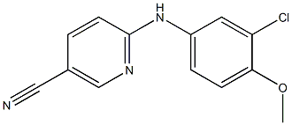 6-[(3-chloro-4-methoxyphenyl)amino]nicotinonitrile 结构式