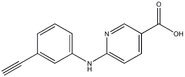 6-[(3-ethynylphenyl)amino]pyridine-3-carboxylic acid 结构式