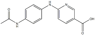 6-[(4-acetamidophenyl)amino]pyridine-3-carboxylic acid 结构式