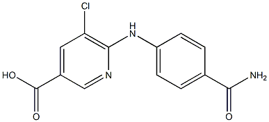 6-[(4-carbamoylphenyl)amino]-5-chloropyridine-3-carboxylic acid 结构式