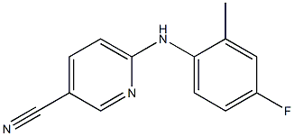 6-[(4-fluoro-2-methylphenyl)amino]pyridine-3-carbonitrile 结构式