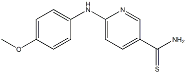 6-[(4-methoxyphenyl)amino]pyridine-3-carbothioamide 结构式