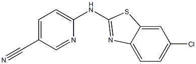 6-[(6-chloro-1,3-benzothiazol-2-yl)amino]pyridine-3-carbonitrile 结构式