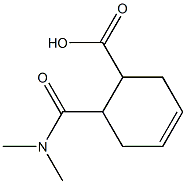 6-[(dimethylamino)carbonyl]cyclohex-3-ene-1-carboxylic acid 结构式