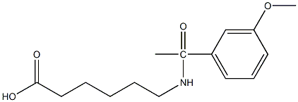 6-[1-(3-methoxyphenyl)acetamido]hexanoic acid 结构式