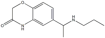 6-[1-(propylamino)ethyl]-3,4-dihydro-2H-1,4-benzoxazin-3-one 结构式