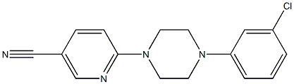 6-[4-(3-chlorophenyl)piperazin-1-yl]nicotinonitrile 结构式