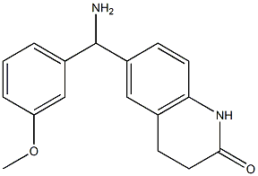 6-[amino(3-methoxyphenyl)methyl]-1,2,3,4-tetrahydroquinolin-2-one 结构式