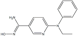 6-[ethyl(phenyl)amino]-N'-hydroxypyridine-3-carboximidamide 结构式