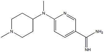 6-[methyl(1-methylpiperidin-4-yl)amino]pyridine-3-carboximidamide 结构式