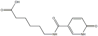 6-{[(6-oxo-1,6-dihydropyridin-3-yl)carbonyl]amino}hexanoic acid 结构式