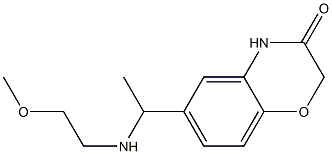6-{1-[(2-methoxyethyl)amino]ethyl}-3,4-dihydro-2H-1,4-benzoxazin-3-one 结构式